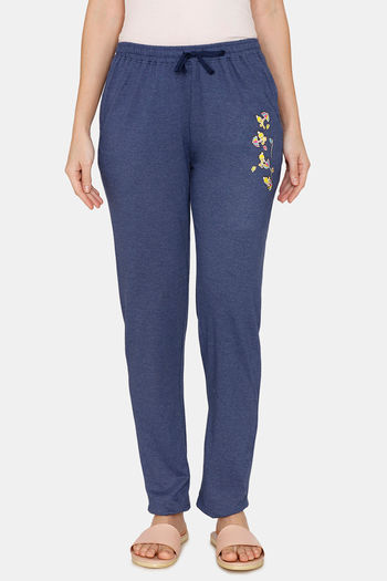 Buy Zivame Tweety Knit Cotton Pyjama - Medieval Blue